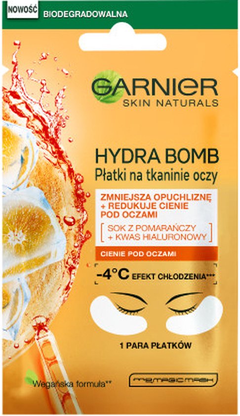 GARNIER - Exciting eye mask with orange juice and (Eye Tissue Mask) 6 g - 6.0g