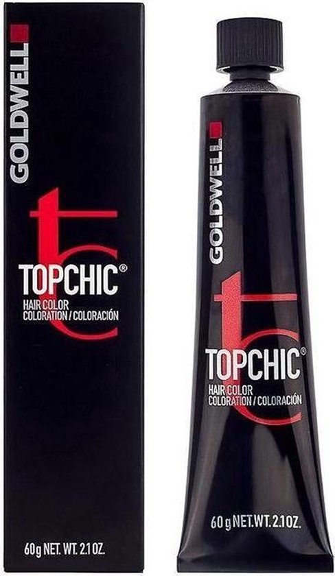 Goldwell Haarverf Topchic Permanent Hair Color 5N@BP Light Brown Elumenated Brown Pearl