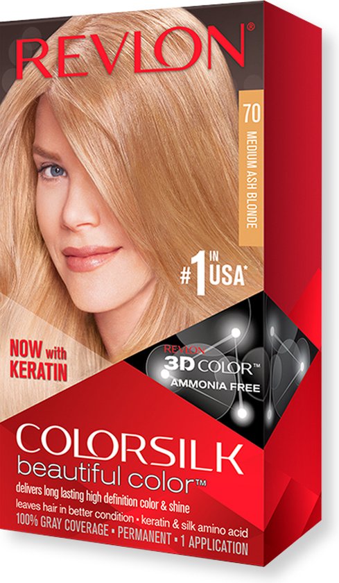 Revlon | Colorsilk Tinte 70-Rubio Medio Ceniza