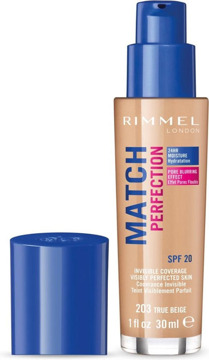 Rimmel London Match Perfection Foundation - 203 True Beige
