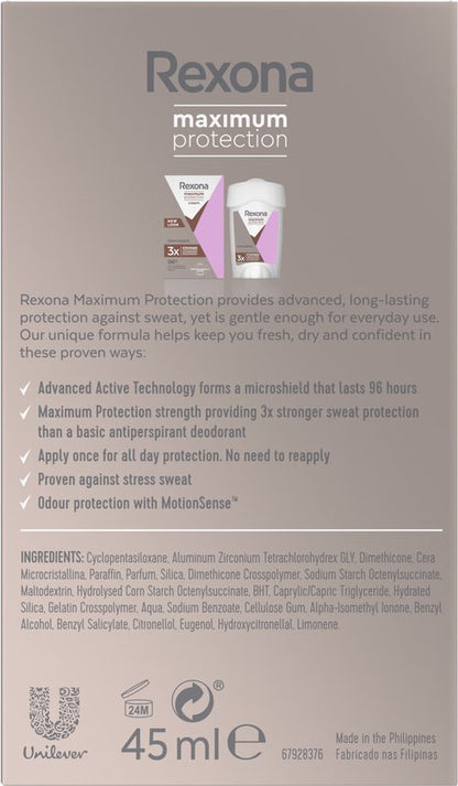 Rexona Women Maximum Protection Confidence Anti-transpirant Stick - 45 ml