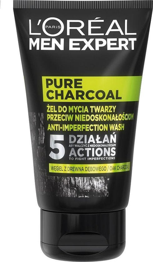 L'Oreal - Men Expert Face Wash Against Imperfections Pure Charcoal 100Ml