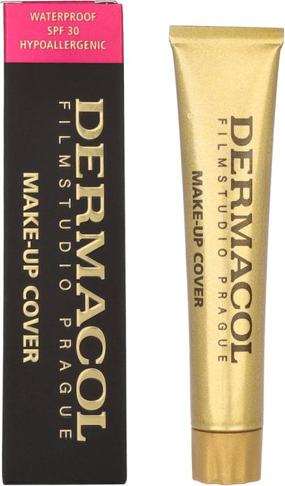 Dermacol Full Coverage Matte Foundation | Waterproof Make-Up | Olie-vrije Formule, SPF 30 (Extreme Dekking, Langdurige Wear)