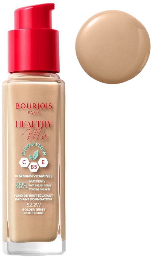 Bourjois Healthy Mix Clean Vegan Foundation 52.2 Golden Beige