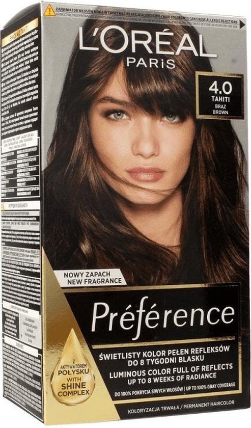 L'Oreal - Preference Hair Dye 4.0 Tahiti Bronze