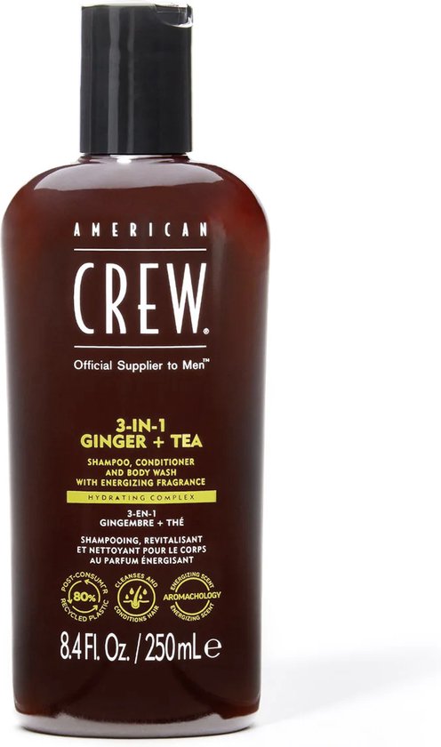 American Crew - 3-in-1 Shampoo, Conditioner & Body-Wash Ginger Tea