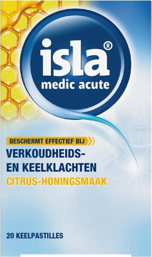 Isla-   Medic Acute Citrus-Honing- 20 Keelpastilles