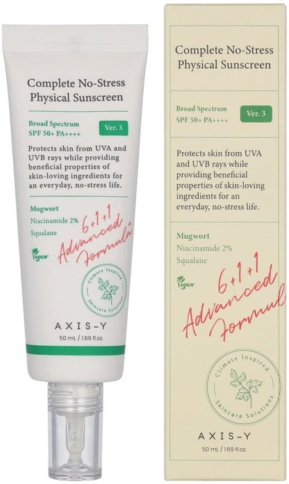 Axis-Y - Complete No-Stress Physical Sunscreen (SPF50+ PA++++) - 50ml