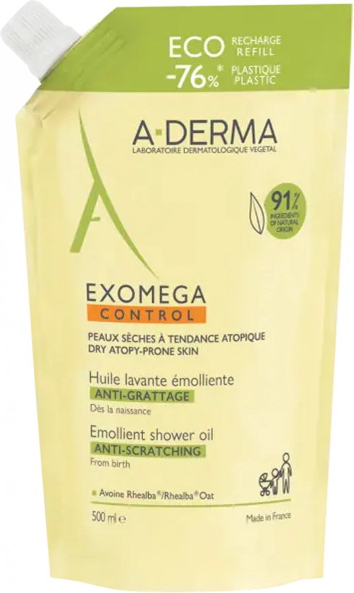 Aderma Exomega Control Douche Olie Eco Refill 500ml