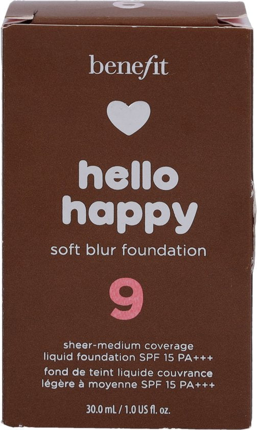 Benefit Hello Happy Soft Blur Foundation 9 Deep Neutral 30 ml