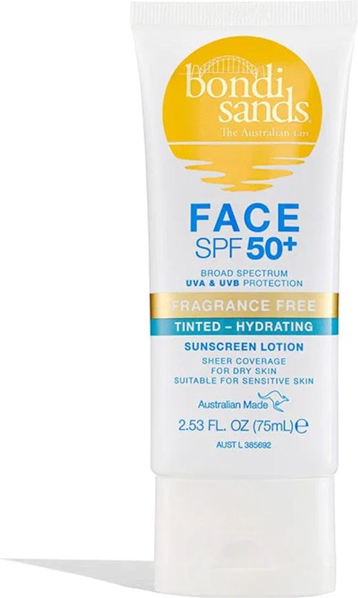 BONDI SANDS - Sunscreen Face Lotion SPF 50+ F/F Tinted – Hydrating
