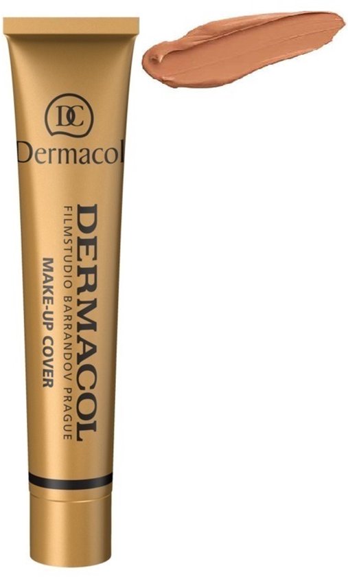 Dermacol Full Coverage Matte Foundation | Waterproof Make-Up | Oliehoudend, SPF 30 (Extreme Dekking, Langdurig Gebruik)
