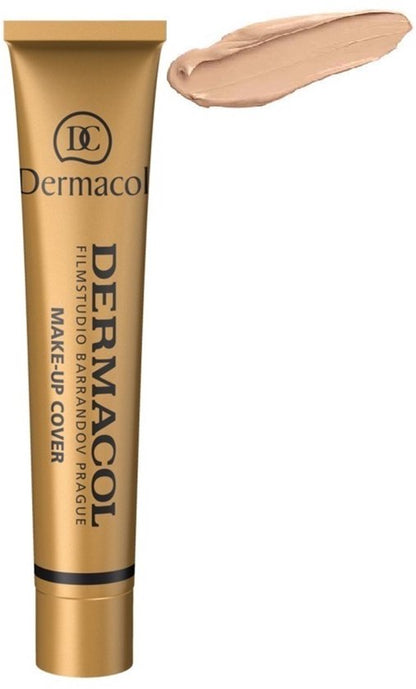 Dermacol Full Coverage Matte Foundation | Waterproof Make-Up | Olie-vrije Formule, SPF 30 (Extreme Dekking, Langdurige Wear)