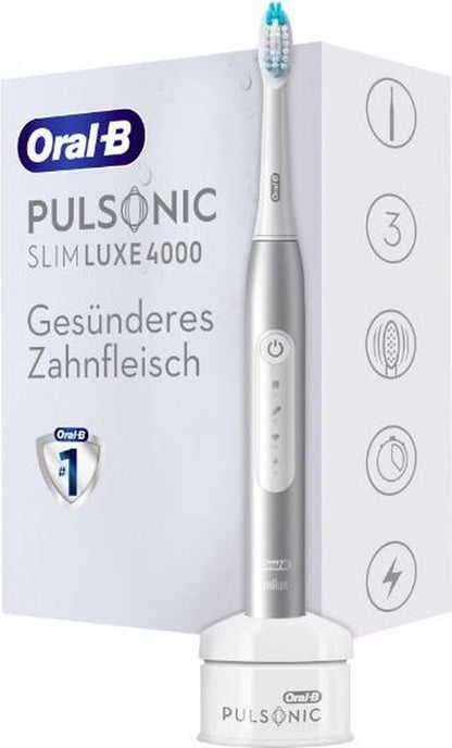 Oral-B Pulsonic Slim Luxe 4000 Volwassene Sonische tandenborstel Platina