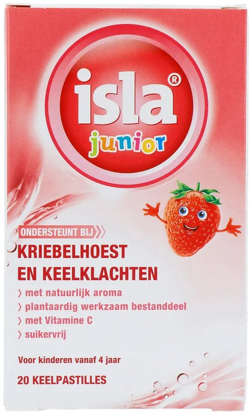 Isla Junior Aardbei 20 keelpastilles