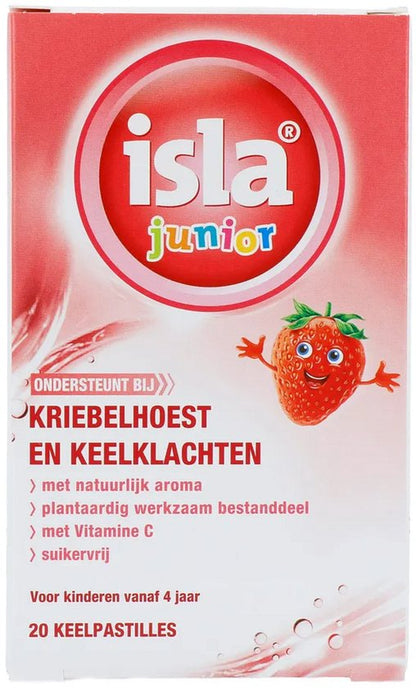 Isla Junior Aardbei 20 keelpastilles