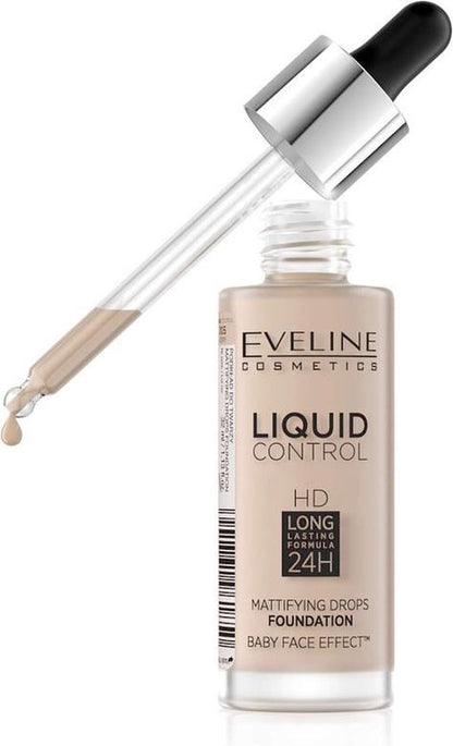Eveline Cosmetics Liquid Control Foundation With Dropper 015 Light 32ml.