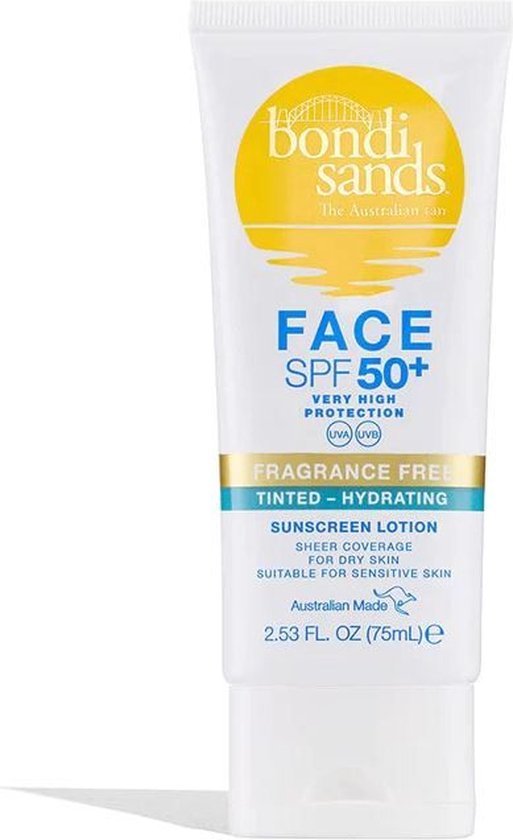 BONDI SANDS - Sunscreen Face Lotion SPF 50+ F/F Tinted – Hydrating