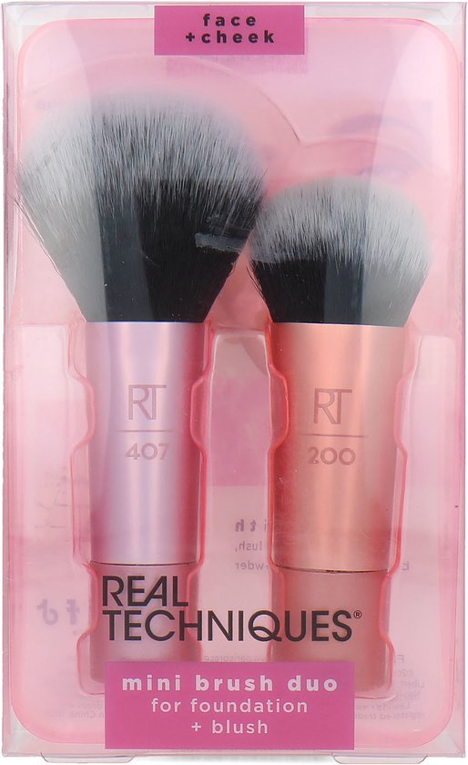 Real Techniques Make-Up Borstel Set Real Techniques Mini Brush Duo 2 Onderdelen (2 Pcs)