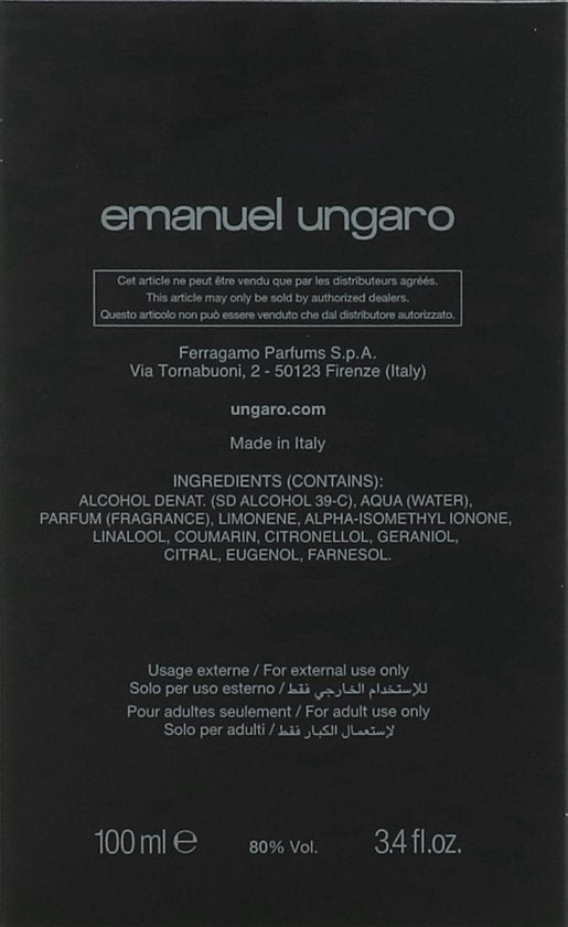 Emanuel Ungaro Ungaro Homme II - Herenparfum eau de toilette - 100 ml