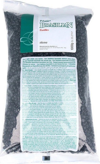 Wax - ontharingswax - parels - beans - 1 KG - 1000 gram - lichaamswax - Black