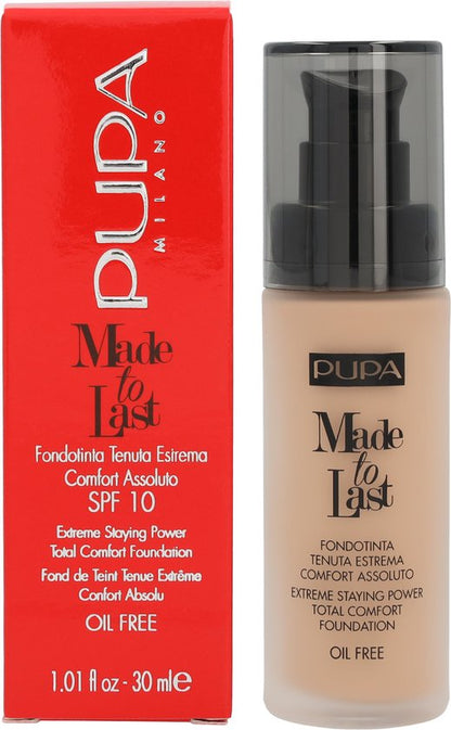 Pupa Made To Last Foundation 040 Medium Beige