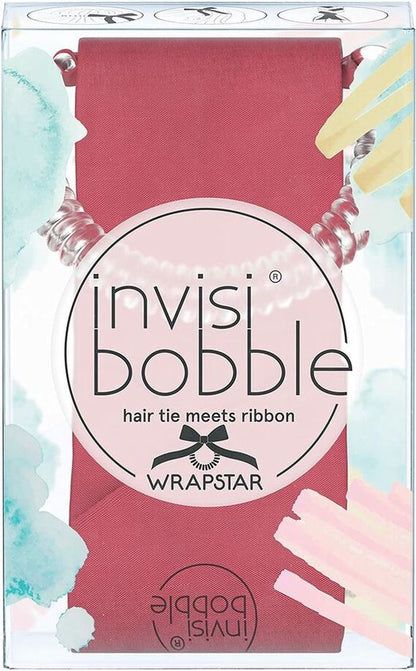 Invisibobble - Wrapstar - Elastiek met lint - Framboos kleur - 1 stuk