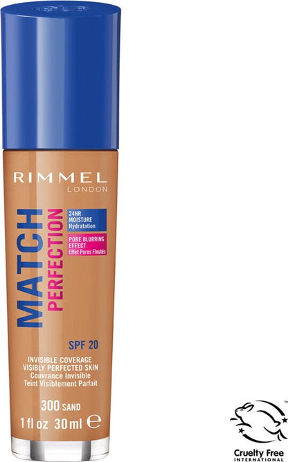 Rimmel London Match Perfection Foundation - 300 Sand - Beige
