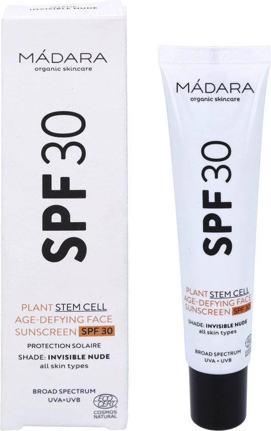 MÁDARA Plant Stem Cell Age-Defying Face Sunscreen SPF30 - 40 ml -UVA/UVB-bescherming