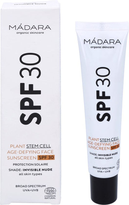 MÁDARA Plant Stem Cell Age-Defying Face Sunscreen SPF30 - 40 ml -UVA/UVB-bescherming