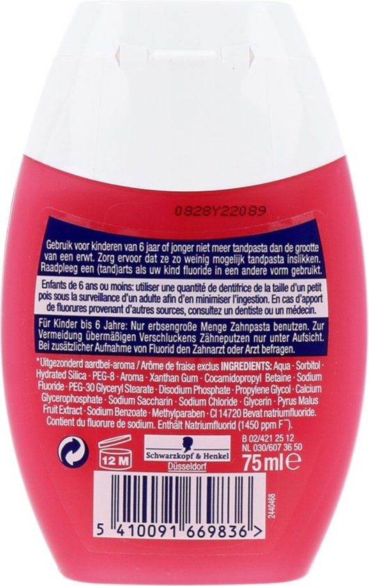 Theramed 2in1 Junior Aardbei - 75 ml - Tandpasta