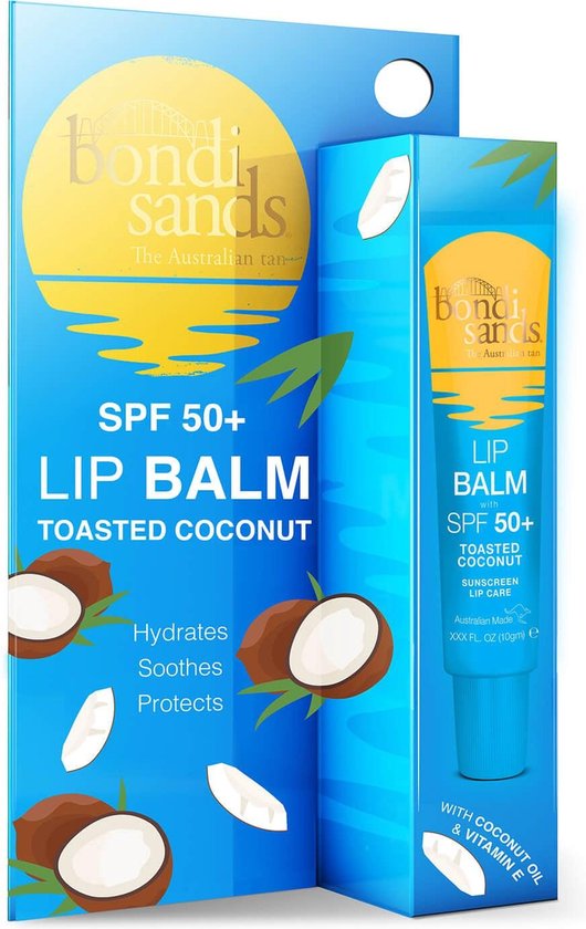 Bondi Sands Sunscreen Lip Balm SPF 50+ Toasted Coconut 10 g - hydrateert en verzacht droge lippen