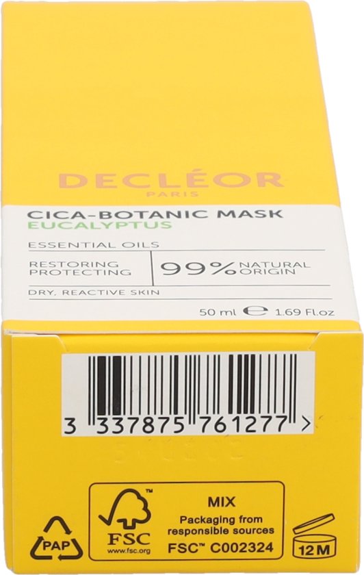 Decleor Cica-Botanic Eucalyptus Masker - Verzorgend en kalmerend gezichtsmasker - 50 ml