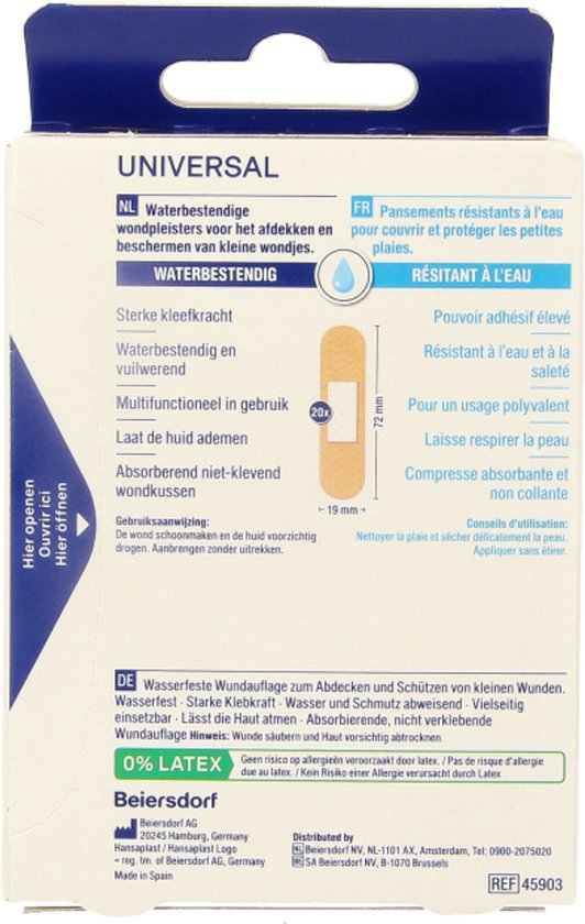 Hansaplast Universal Pleisters - 20 strips