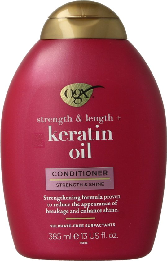Anti-haaruitval Anti-breuk Conditioner OGX Keratine (385 ml)
