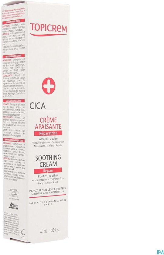 Topicrem Face Care Dagcrème Skin Care Cica Soothing Cream