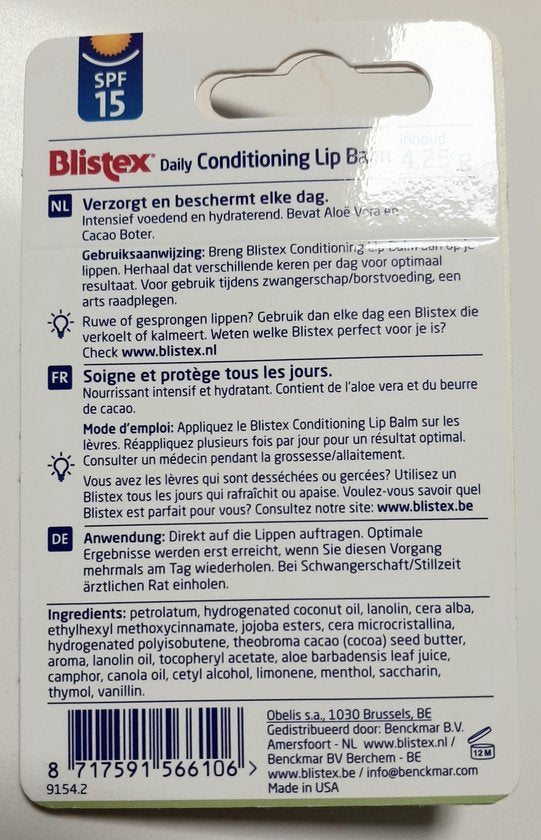 Blistex Lippenbalsem Conditioning SPF15