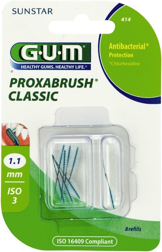GUM Proxabrush Classic 1.1mm refills 414 | 8 stuks
