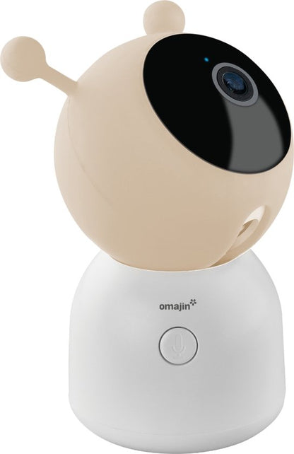 omajin Baby Camera - IP-camera - Babycam - 2K HD - Pan & Tilt - Bewegingsmelder - Nachtzicht - Tweerichtingsaudio - incl. 64GB MicroSD-kaart - Wit