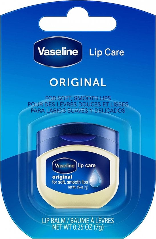 Vaseline lip care - original  therapie - lip balsem 7 g - handig pocket potje - afsluitbaar 3 x 1.5 cm - lippenbalsem -l