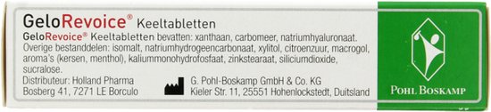 GeloRevoice- 20 zuigtabletten - voor bescherming van het mondslijmvlies en keelholte