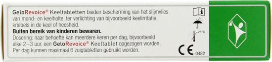 GeloRevoice- 20 zuigtabletten - voor bescherming van het mondslijmvlies en keelholte