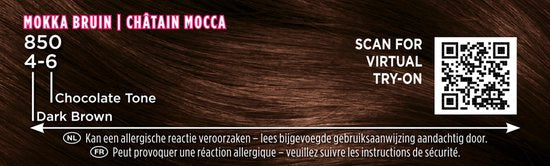Palette - 850 Mokka Bruin - Haarverf - Intensieve, Natuurlijke Kleuren met 100% Grijsdekking - Voordeelverpakking - 3 stuks