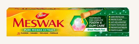 Tandpasta Meswak, plantaardig (zonder fluoride), Dabur, 200 gram