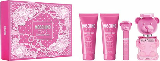Moschino Toy 2 Bubble Gum Giftset - 100 ml eau de toilette spray + 10 ml eau de toilette tasspray + 100 ml showergel + 100 ml bodylotion - cadeauset voor dames
