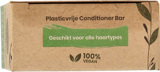 HappySoaps Conditioner Bar - Aloe Vera Love - Beschadigd, Normaal en Vet Haar - 100 Plasticvrij, Natuurlijk en Vegan - 65gr