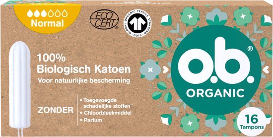 o.b. tampons Organic Cotton Normal 16 stuks