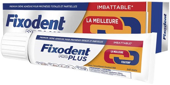 Fixodent Pro Plus Kleefcrème voor Volledige & Gedeeltelijke Kunstgebitten – Onovertroffen Hechting 40 g