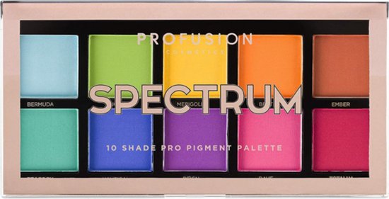 Profusion Oogschaduw Artistry Mini Palette | Oogschaduw Palette | Oogschaduw Primer, 10 kleuren (Spectrum)