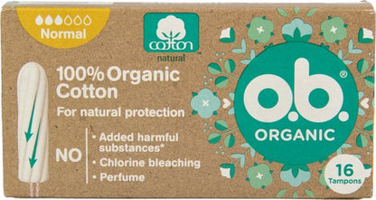 o.b. tampons Organic Cotton Normal 16 stuks